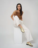 LOUISE GOLD レイン対応ローファー ゴールド - HENRI EN VARGO (ヘンリ エン ヴァーゴ)