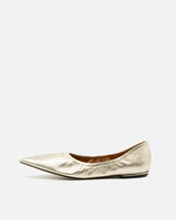 Alyssa gold メタル付きバレエシューズ ゴールド - HENRI EN VARGO (ヘンリ エン ヴァーゴ)