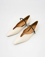 Kate cream メリージェーン ポインテッド パンプス クリーム - HENRI EN VARGO (ヘンリ エン ヴァーゴ) 公式ストア