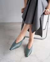 Yves green スリングバックパンプス グリーン - HENRI EN VARGO (ヘンリ エン ヴァーゴ) 公式通販