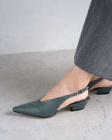 Yves green スリングバックパンプス グリーン - HENRI EN VARGO (ヘンリ エン ヴァーゴ) 公式通販