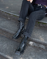 ELIZA BLACK レイン対応 レースアップブーツ ブラック - HENRI EN VARGO (ヘンリ エン ヴァーゴ)