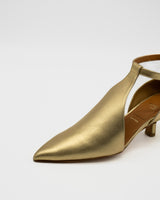 ALIX GOLD Tストラップパンプス ゴールド - HENRI EN VARGO (ヘンリ エン ヴァーゴ)