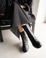 LILI BLACK プラットフォーム ショートブーツ ブラック - HENRI EN VARGO (ヘンリ エン ヴァーゴ)