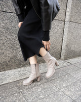 LILI GRAY プラットフォーム ショートブーツ グレー - HENRI EN VARGO (ヘンリ エン ヴァーゴ)