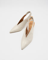 Monica ivory バックベルト ポインテッド パンプス アイボリー - HENRI EN VARGO (ヘンリ エン ヴァーゴ)