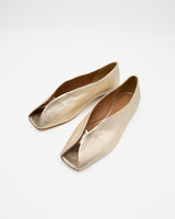 Cattleya gold オープントゥ パンプス ゴールド - HENRI EN VARGO (ヘンリ エン ヴァーゴ)