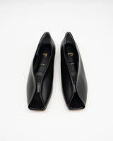 Cattleya black オープントゥ パンプス ブラック - HENRI EN VARGO (ヘンリ エン ヴァーゴ)