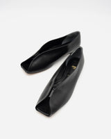 Cattleya black オープントゥ パンプス ブラック - HENRI EN VARGO (ヘンリ エン ヴァーゴ)