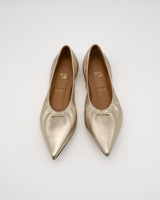 Alyssa gold メタル付きバレエシューズ ゴールド - HENRI EN VARGO (ヘンリ エン ヴァーゴ)