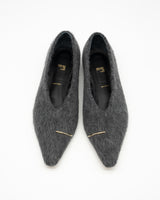 Eileen gray.f メタル付きフラットパンプス グレー - HENRI EN VARGO (ヘンリ エン ヴァーゴ) 公式通販