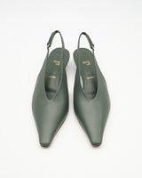 Yves green スリングバックパンプス グリーン - HENRI EN VARGO (ヘンリ エン ヴァーゴ) 公式通販