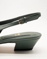 Yves green スリングバックパンプス グリーン - HENRI EN VARGO (ヘンリ エン ヴァーゴ) 公式通販