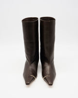 Carme dark brown ミドル丈ブーツ ダークブラウン - HENRI EN VARGO (ヘンリ エン ヴァーゴ) 公式通販