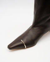 Carme dark brown ミドル丈ブーツ ダークブラウン - HENRI EN VARGO (ヘンリ エン ヴァーゴ) 公式通販