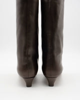 Carme dark brown ミドル丈ブーツ ダークブラウン - HENRI EN VARGO (ヘンリ エン ヴァーゴ) 公式通販