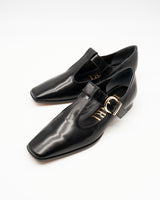 Greta black スクエアトゥ Tストラップシューズ ブラック - HENRI EN VARGO (ヘンリ エン ヴァーゴ) 公式通販