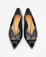 Nadia black オープントゥリボンパンプス ブラック - HENRI EN VARGO (ヘンリ エン ヴァーゴ) 公式通販