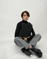 Ruby black レースアップショートブーツ, チャンキーブーツ - HENRI EN VARGO (ヘンリ エン ヴァーゴ) 公式ストア