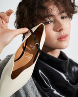 Kate cream メリージェーン ポインテッド パンプス クリーム - HENRI EN VARGO (ヘンリ エン ヴァーゴ) 公式ストア