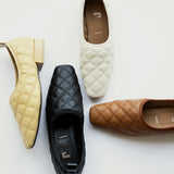 Moco ivory キルティングフラットシューズ アイボリー- HENRI EN VARGO (ヘンリ エン ヴァーゴ) 公式ストア