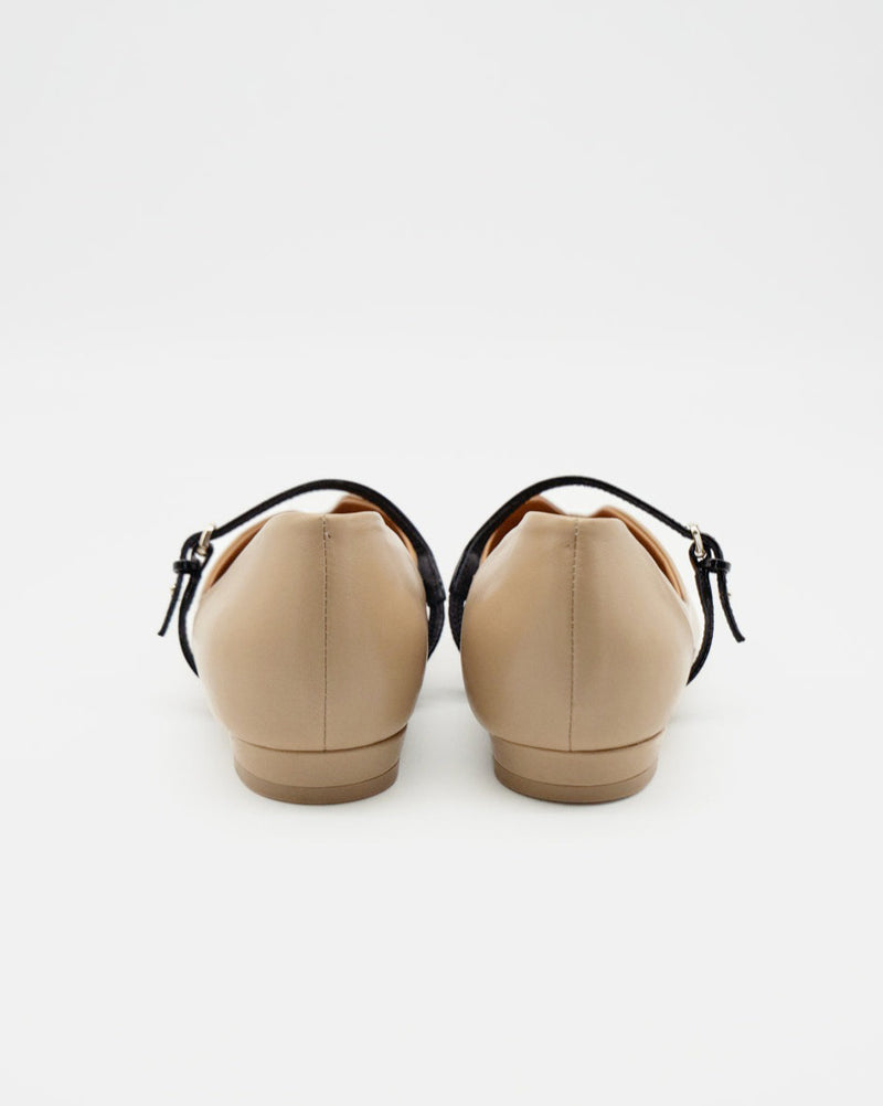 靴 HENRI EN VARGO KATE BEIGE Kate beige メリージェーン ポインテッド パンプス ベージュ - HENRI