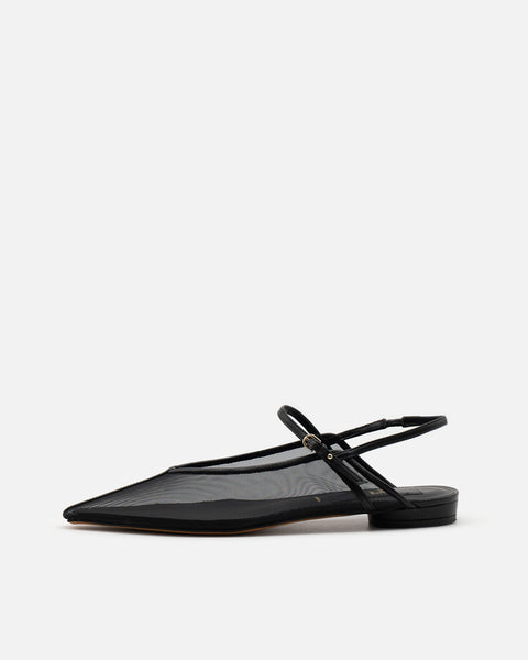 【HENRI EN VARGO】IVY Lulu black チュール フラットシューズ ブラック - HENRI EN