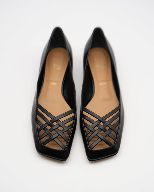 Frances silver メッシュフラットパンプス シルバー - HENRI EN VARGO (ヘンリ エン ヴァーゴ) 公式通販