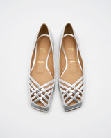 Frances silver メッシュフラットパンプス シルバー - HENRI EN VARGO (ヘンリ エン ヴァーゴ) 公式通販