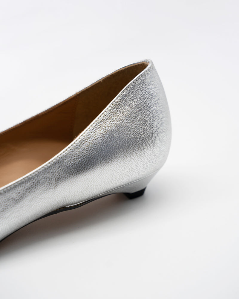 Frances silver メッシュフラットパンプス シルバー - HENRI EN VARGO