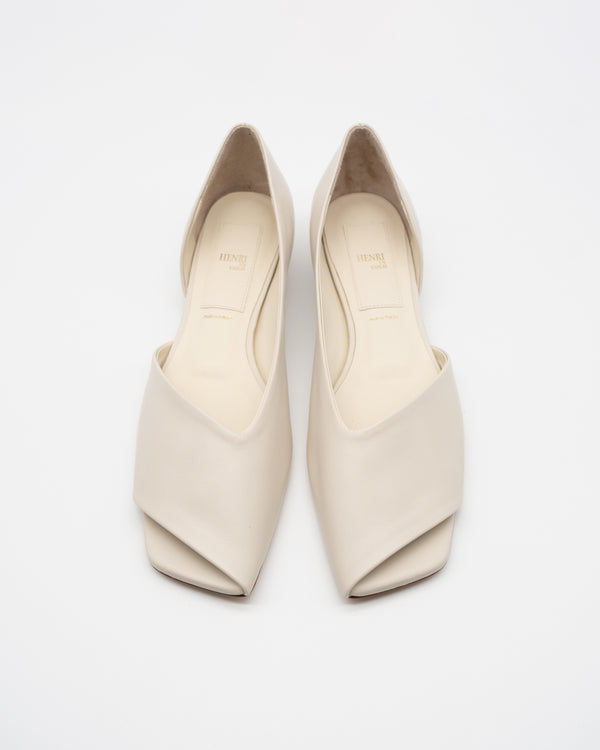 Janet ivory オープントゥパンプス アイボリー - HENRI EN VARGO (ヘンリ エン ヴァーゴ) 公式通販